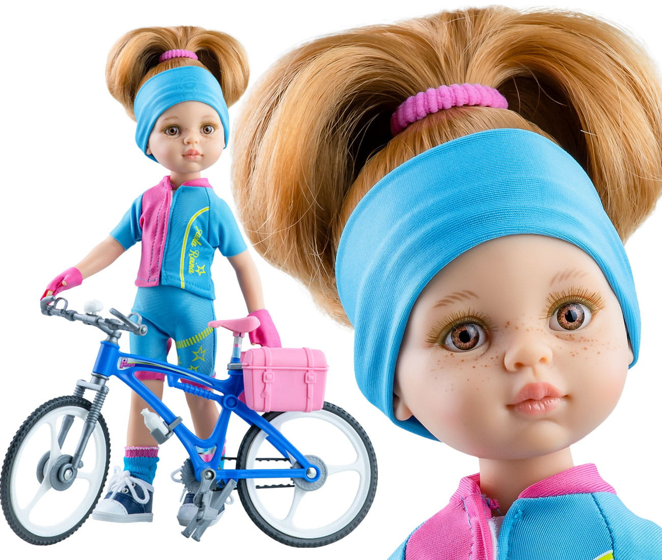 Кукла Даша велосипедистка 32 см  